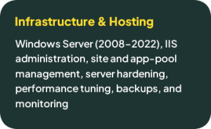 Services skill infrastructure